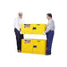2 Persons Stacking Justrite 12 Gallon, 2 Doors, Manual Close, Sure-Grip EX Piggyback, Flammable Cabinet, Yellow - 891300 Lifestyle Photo