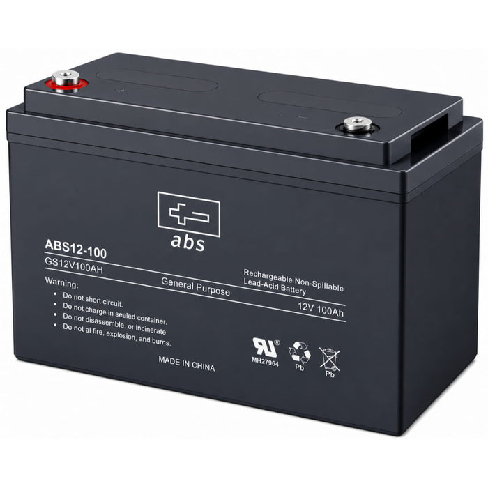 ABS 12V 100Ah AGM Sealed Lead Acid Battery