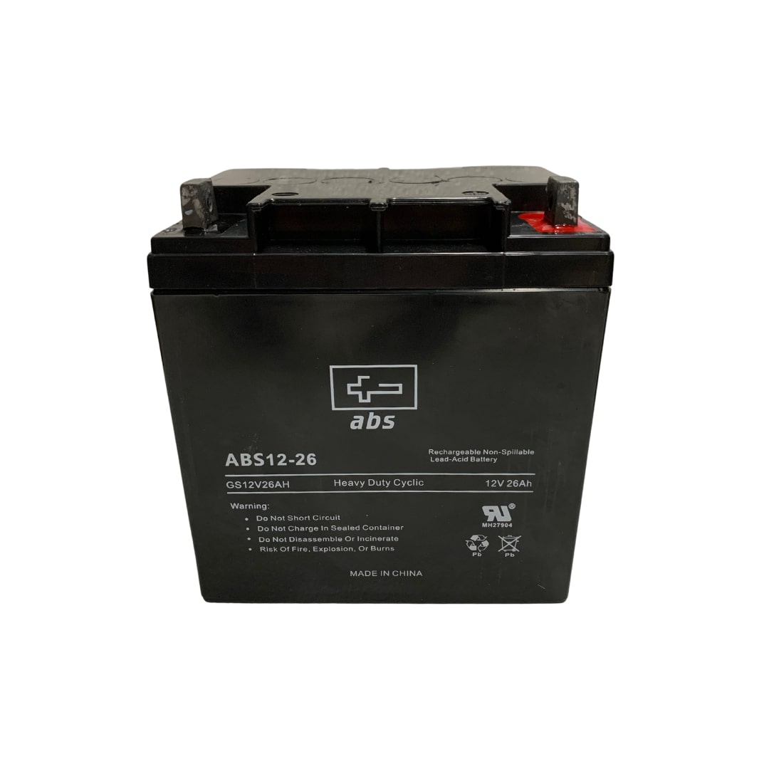 ABS 12V 26Ah AGM Sealed Lead Acid Battery - ABS12-26 — Safety Plus Pro