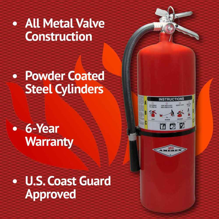 Amerex 20 lb. ABC Fire Extinguisher - A411X Features