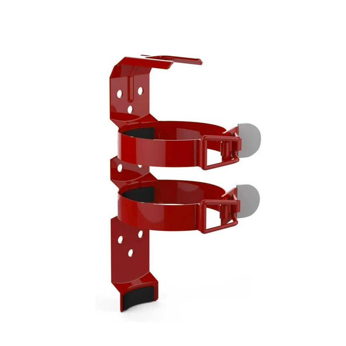 Amerex 818S Double Strap Vehicle Aviation Fire Extinguisher Bracket in Red