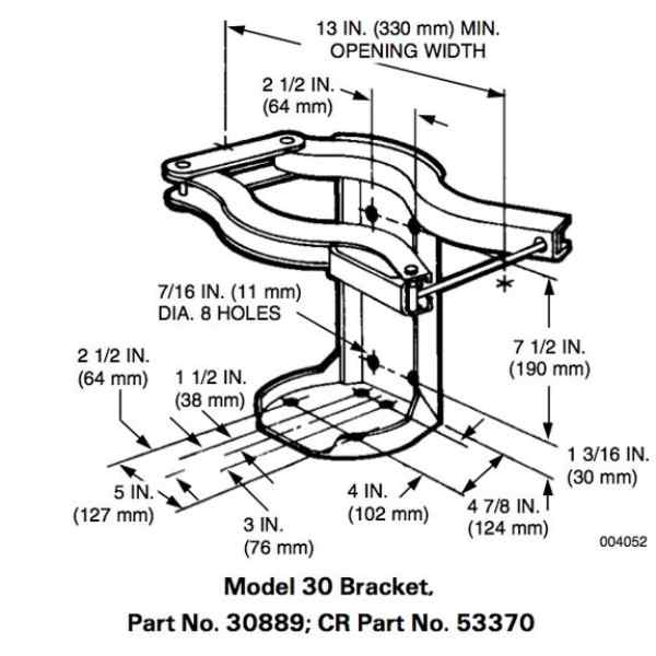 Ansul RED LINE 30889 Heavy Duty Vehicle Bracket For 30 LB Fire Extingu — Safety Plus Pro