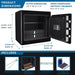Barska 1.01 Cu. Ft. Keypad Fireproof Jewelry Safe in Black Dimensions and Inclusion