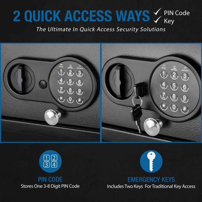 Barska 1.2 Cubic Feet Digital Keypad Security Safe 2 Quick Access Ways