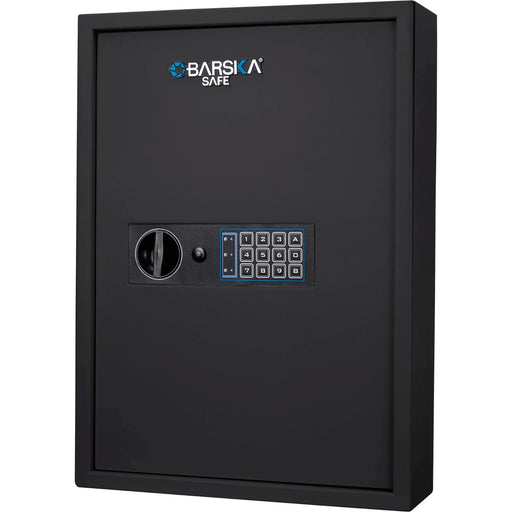 Barska 100 Capacity Fixed Position Key Cabinet Digital Keypad Wall Safe in Black Body