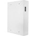 Barska 100 Capacity Fixed Position Key Cabinet Digital Keypad Wall Safe in White Body Back Profile