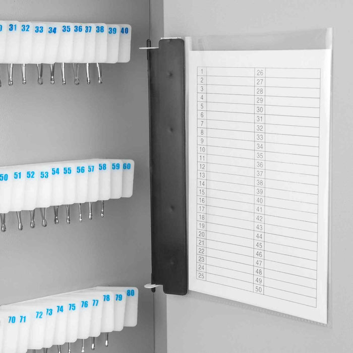 Barska 160 Capacity Fixed Position Key Cabinet with Key Lock, White Key Tags and Log Sheet