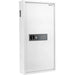 Barska 180 Capacity Adjustable Key Cabinet Digital Keypad Wall Safe in White Body Side Profile Left