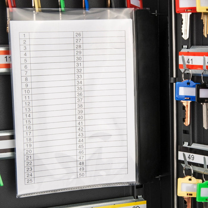 Barska 64 Capacity Adjustable Key Cabinet with Combination Lock Log Sheet