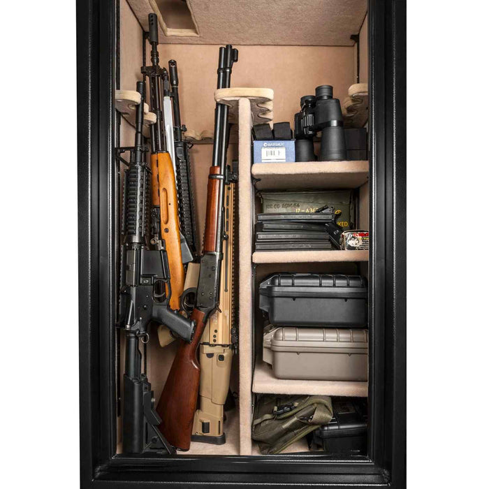 Barska FV2000 FireVault Fireproof Keypad Rifle Safe with Weapons and Gears