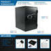 Barska FV Pro 500 Biometric Keypad Fire Resistant Safe - Product Dimensions and Inclusions