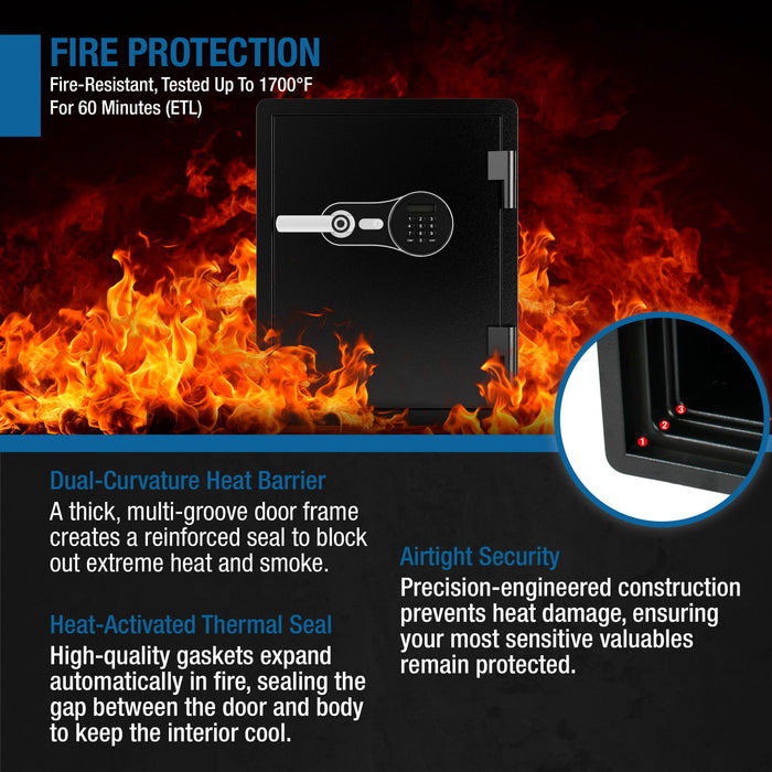 Barska FV Pro 600 Biometric Keypad Fire Resistant Safe - Body Design