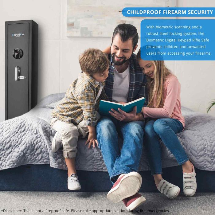 Barska HQ900 Biometric Keypad Rifle Safe Childproof Firearm Security