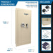 Barska Large Beige Biometric Wall Safe Left Opening Dimensions and Inclusion