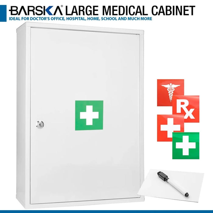 Barska Large Medical Cabinet with Logos
