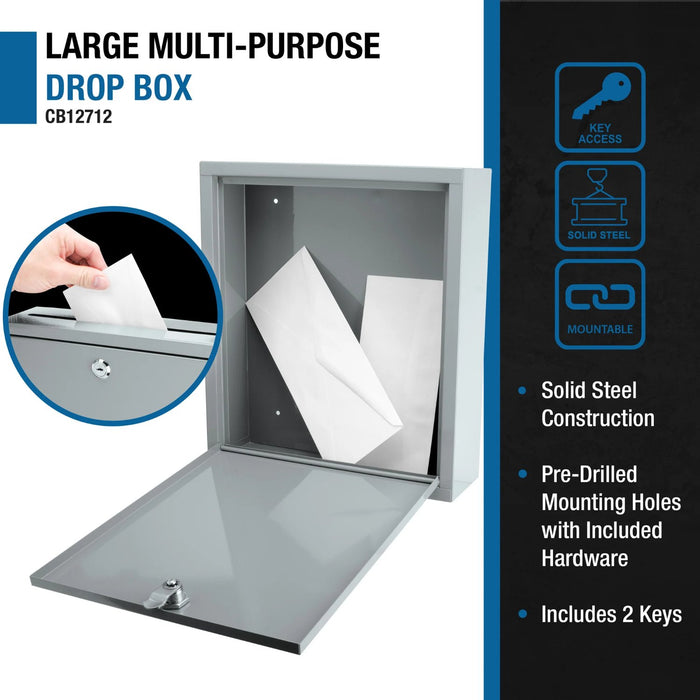Barska Large Multi-Purpose Drop Box Features