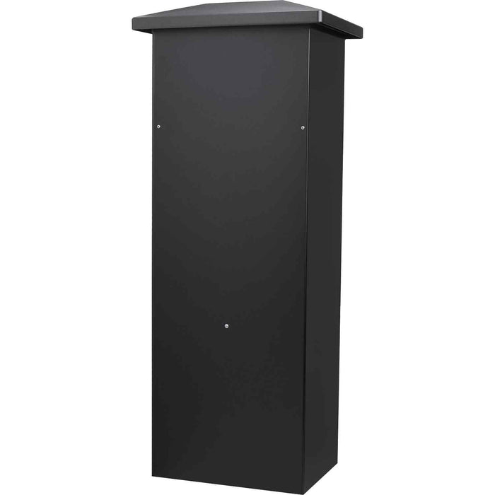 Barska MPB-500 Parcel Box With Drop Slot in Black Body Back Profile w/ Pre-Drilled Mounting Holes