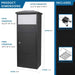 Barska MPB-500 Parcel Box With Drop Slot in Black Dimensions and Inclusion
