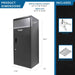 Barska MPCB-200 Mail and Parcel Box with Drop Slot Dimensions and Inclusion