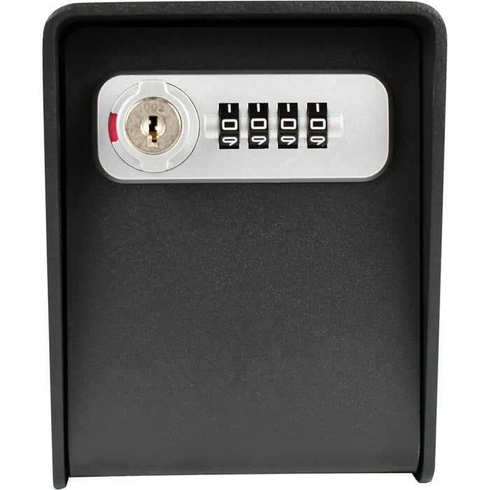 Barska Wall-Mounted Key Lock Box With Combination and Key Lock - Front View Profile