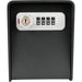 Barska Wall-Mounted Key Lock Box With Combination and Key Lock - Front View Profile