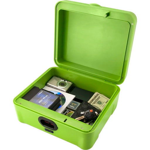 Barska iBox Dual Access Motion Biometric Secure Storage Lock Box with Valuables Inside