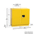 Eagle Manufacturing 22 Gallon, 1 Shelf, 2 Door, Self Close, Under Counter, Flammable Liquid Cabinet, Yellow - 1970 Body Dimensions