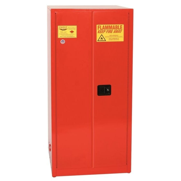 Eagle Manufacturing 96 Gallon, 5 Shelves, 2 Doors, Manual Close, Paint Safety Cabinet, Red - PI62