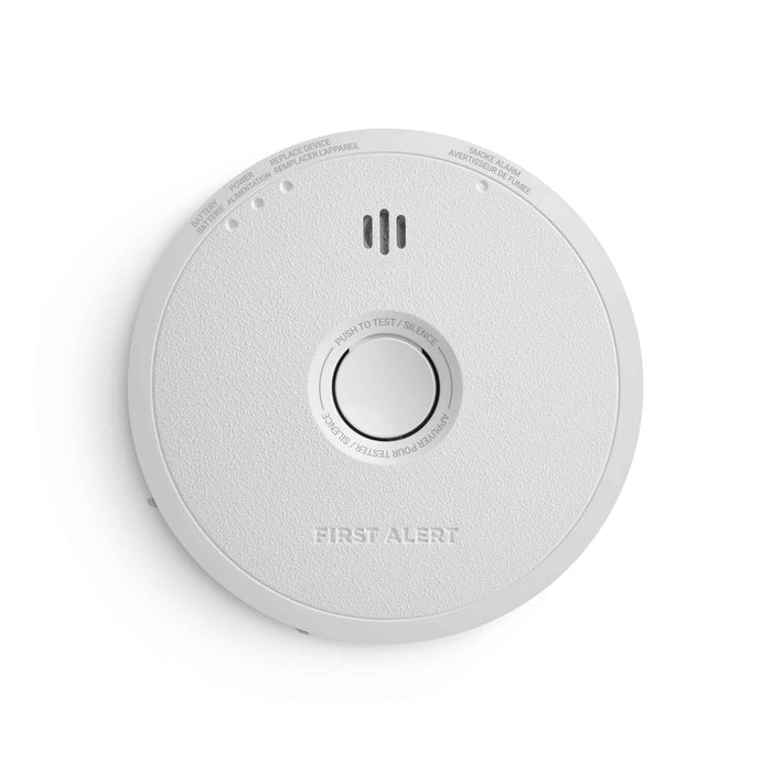 First Alert Hardwired Photoelectric Smoke Alarm with 2x AA Battery Backup