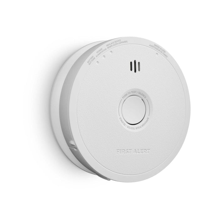First Alert Hardwired Photoelectric Smoke Alarm with 2x AA Battery Backup