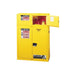 Justrite 12 Gallon, 2 Doors, Manual Close, Sure-Grip EX Piggyback, Flammable Cabinet, Yellow - 891300