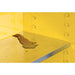 Justrite 12 Gallon, 2 Doors, Manual Close, Sure-Grip EX Piggyback, Flammable Cabinet, Yellow - 891300 Shelf Spill
