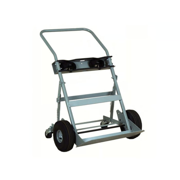 Combine With Rear Casters Justrite Double Cylinder Hand Truck, 10.5