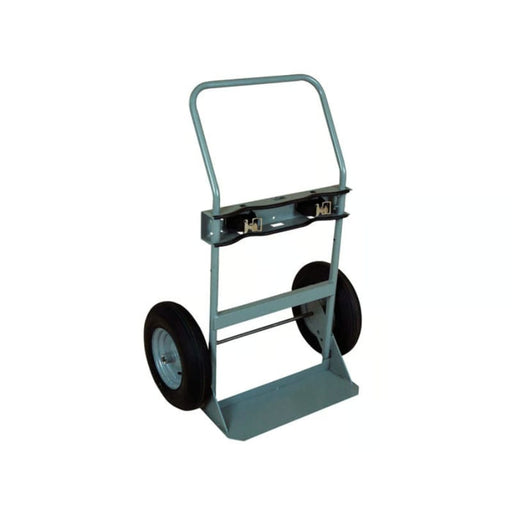 Justrite Double Cylinder Hand Truck, 16" Pneumatic Wheels - 35038