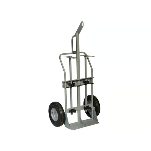 Justrite Double Cylinder Hand Truck With Hoist Ring, 16" Pneumatic Wheels - 35034