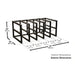 Justrite Gas Cylinder Barricade Rack, 15 Cylinder Capacity, 5 Wide by 3 Deep - 35178 Body Dimensions