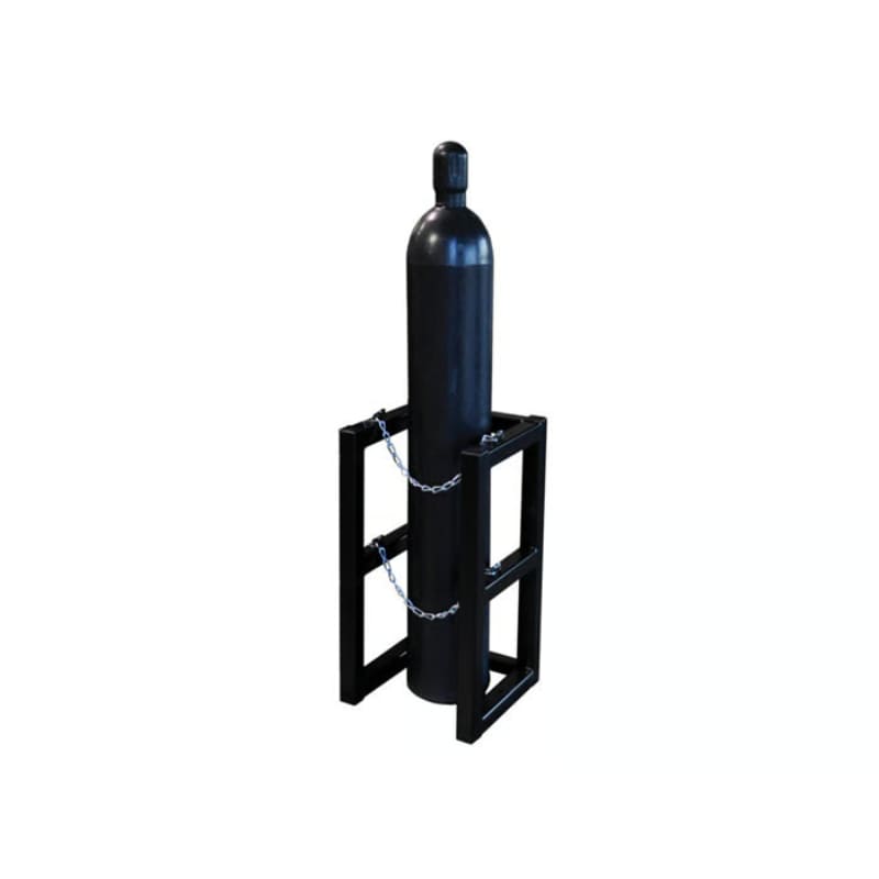 Justrite Gas Cylinder Barricade Rack, 1 Cylinder Capacity, 1 Wide by 1 ...