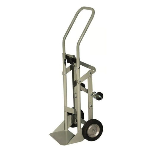 Justrite Single Cylinder Hand Truck, 8" Semi-Pneumatic Wheels, Rear Casters