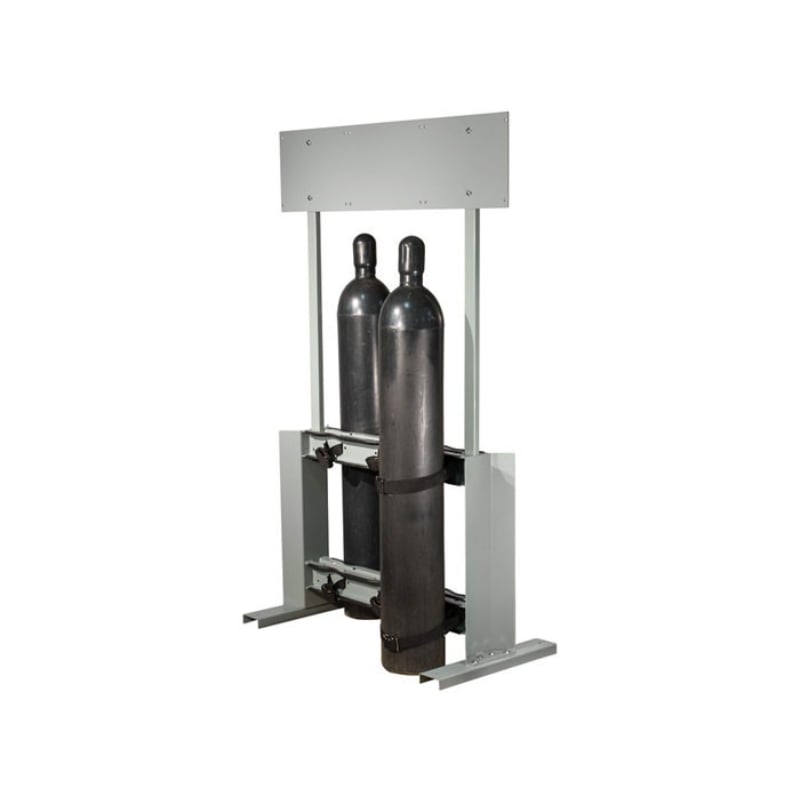 Justrite Steel Gas Cylinder Process Stand, 6 Cylinder Capacity, Back-t ...