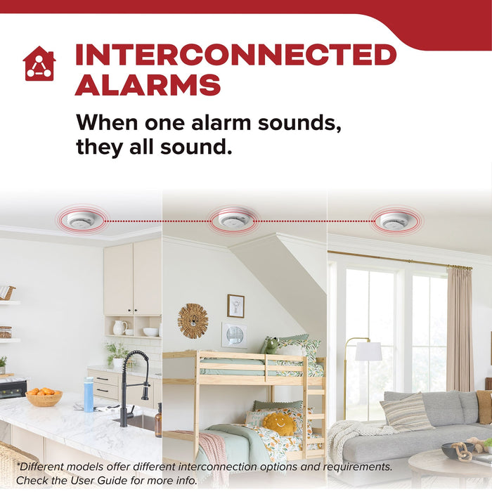 Kidde DETECT Hardwired with 10-Year Backup Battery Smoke Alarm - Model 20SA10-CA Interconnected Alarms Feature