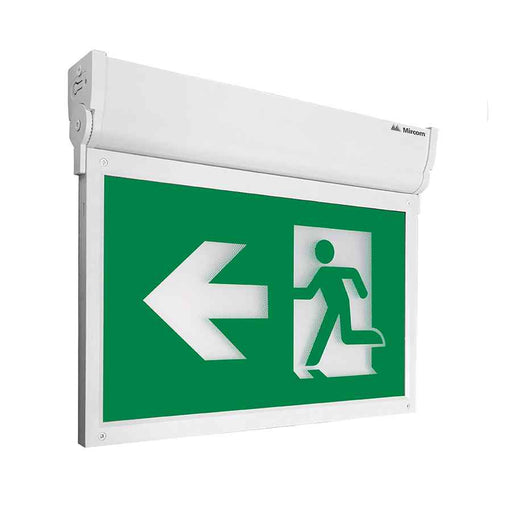 Mircom Edge-Lit LED Running Man Sign - Aluminum