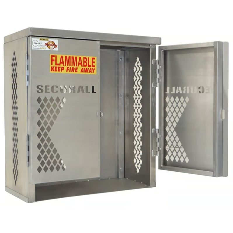 Securall 2 Vertical Compressed Gas 20 or 33 Lb. Cylinders Cabinet - LP2 ...