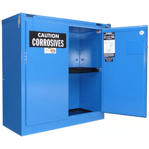 Securall 30 Gallon Acid/Corrosive Storage Cabinet, 1 Shelves, 2 Door Self-Close Self Latch Safe-T-Door - C330