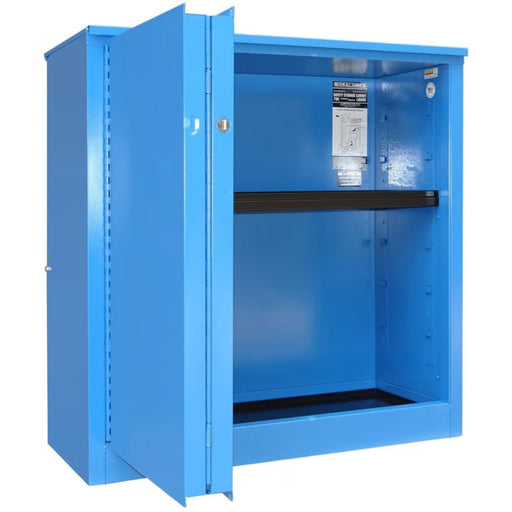 Securall 30 Gallon Acid/Corrosive Storage Cabinet, 1 Shelves, 2 Door Self-Close Self Latch Sliding Door - C230