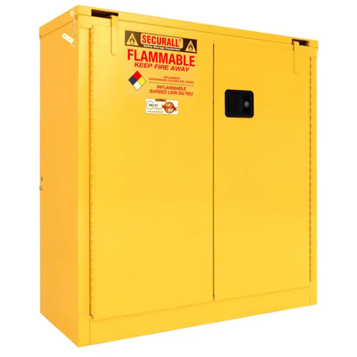 Securall 30 Gallon Flammable Storage Cabinet, Self-Close Self-Latch Safe-T-Door Body