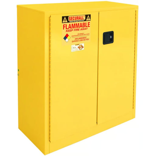 Securall 30 Gallon Flammable Storage Cabinet, Self-Latch Standard 2-Door Body