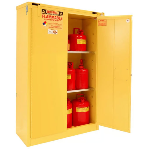 Securall 45 Gallon Flammable Storage Cabinet, Self-Close Self-Latch Safe-T-Door - A345 