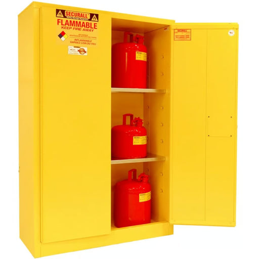 Securall 45 Gallon Flammable Storage Cabinet, Self-Latch Standard 2-Door - A145
