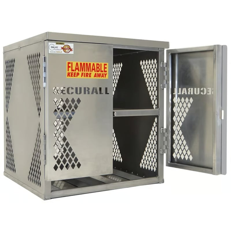 Securall 4 Vertical Compressed Gas 20 or 33 Lb. Cylinders Cabinet - LP4 ...