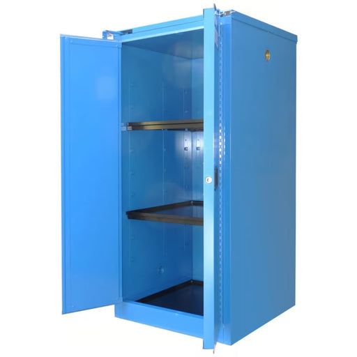 Securall 60 Gallon Acid/Corrosive Storage Cabinet, 2 Shelves, 2 Door Self-Close Self Latch Safe-T-Door - C360